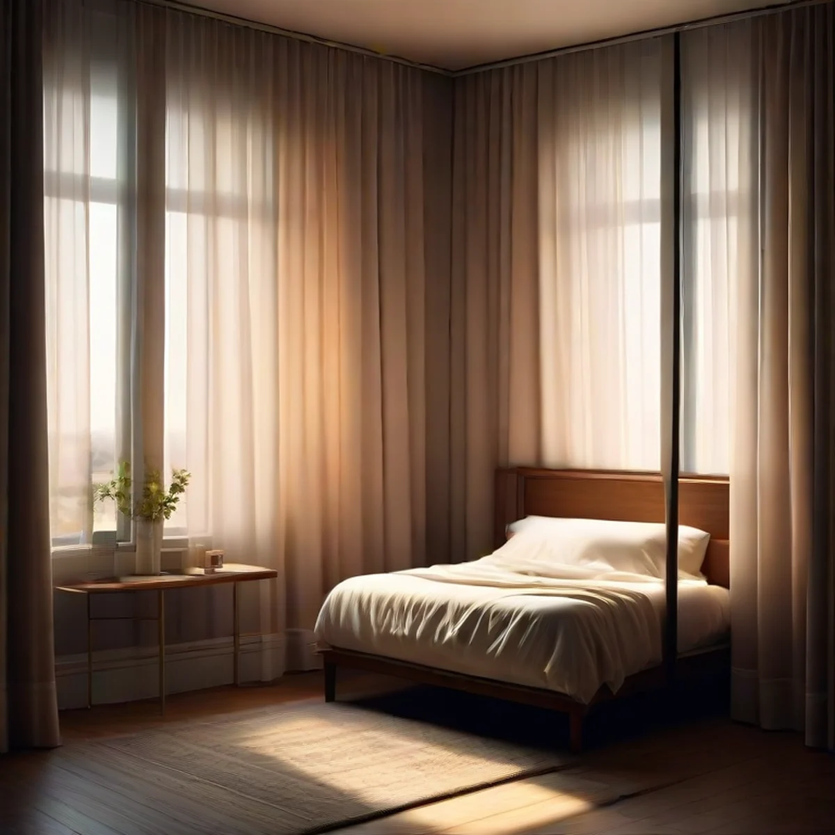 Ambiance calme d'une chambre de bébé au crépuscule