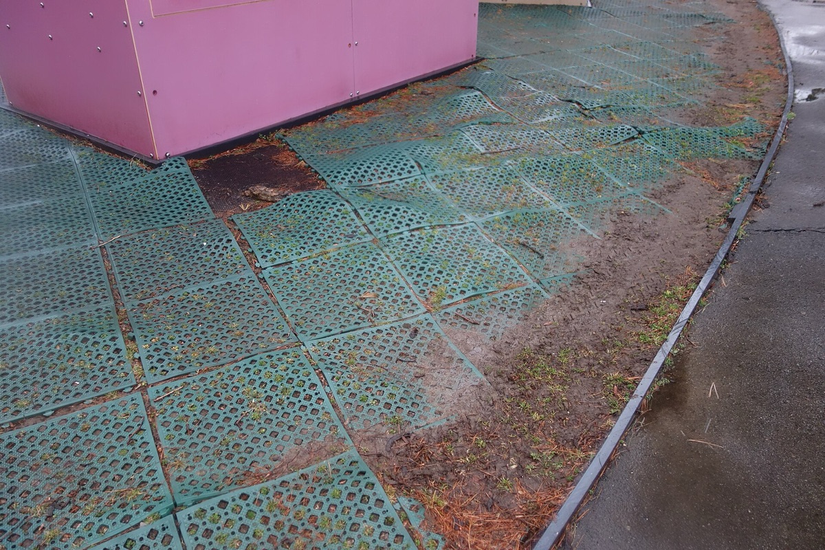 Equipo de seguridad en un parque infantil